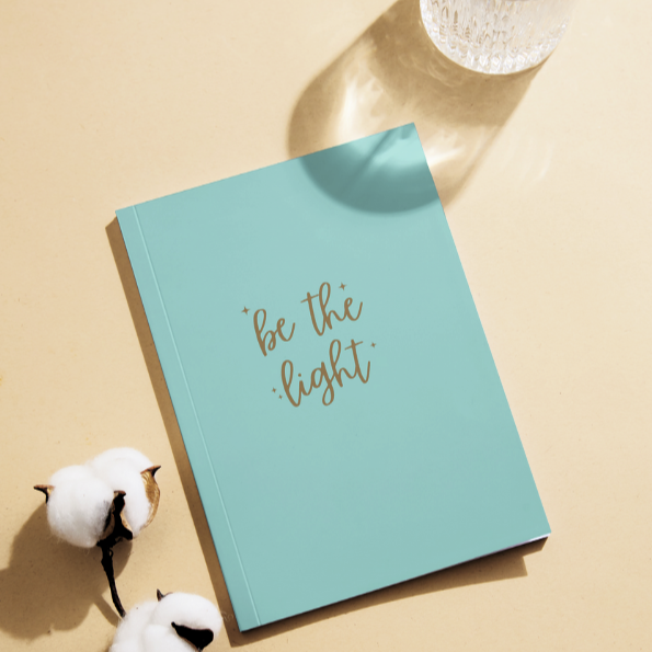 Be the Light Christian Journal w/ Scripture | 6 x 9 Inches | Gifts under $10