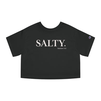 SALTY Women's Cropped Christian T-Shirt | Cute Workout Top