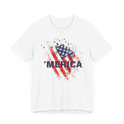 'MERICA Star Spangled Unisex T-Shirt | Patriotic Apparel