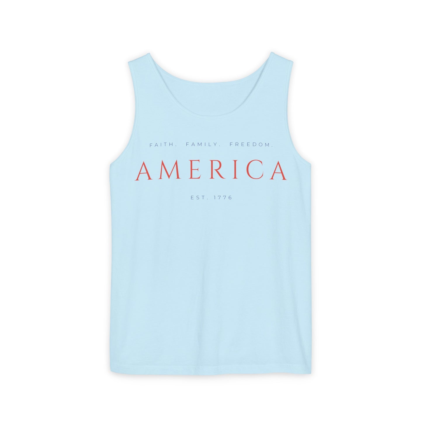 Faith Family Freedom Unisex Tank Top | Patriotic Clothing