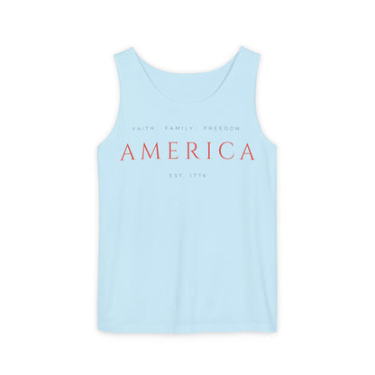 Faith Family Freedom Unisex Tank Top | Patriotic Clothing