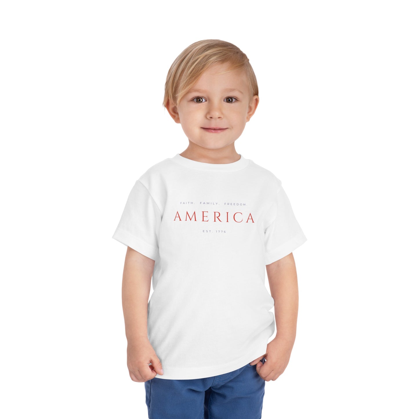 Faith Family Freedom Toddler T-Shirt | Patriotic Clothing