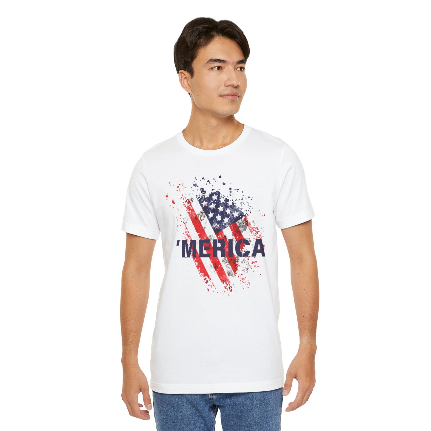 'MERICA Star Spangled Unisex T-Shirt | Patriotic Apparel