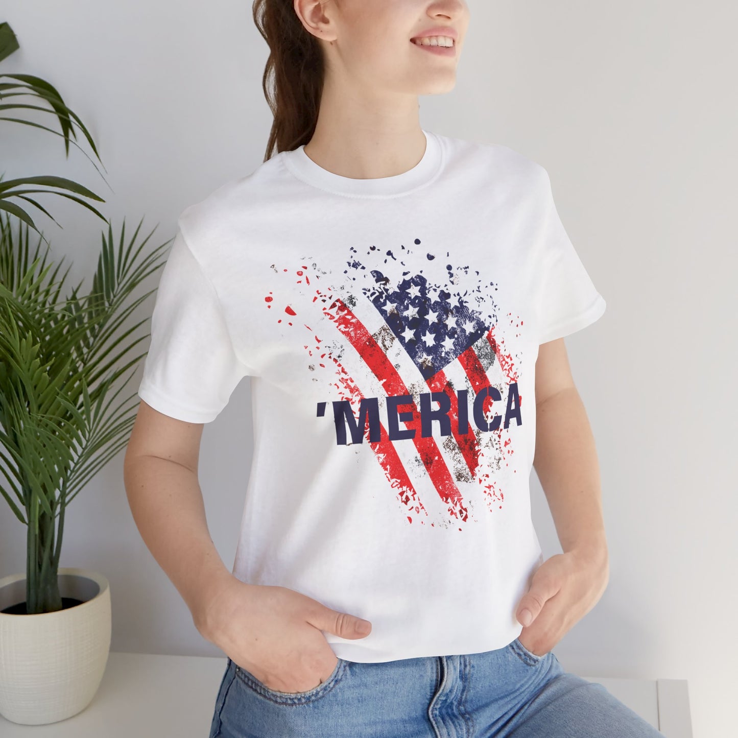 'MERICA Star Spangled Unisex T-Shirt | Patriotic Apparel