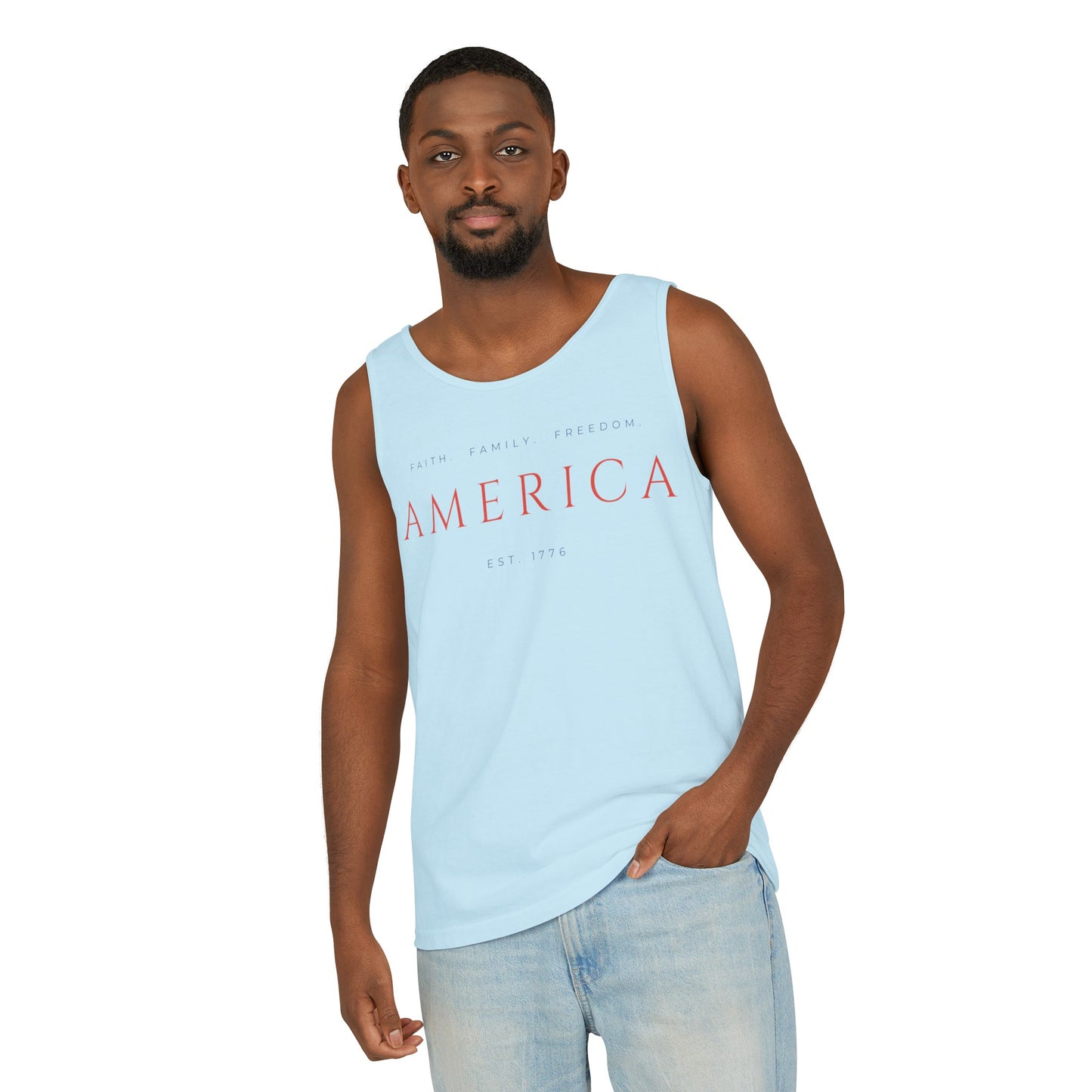 Faith Family Freedom Unisex Tank Top | Patriotic Clothing