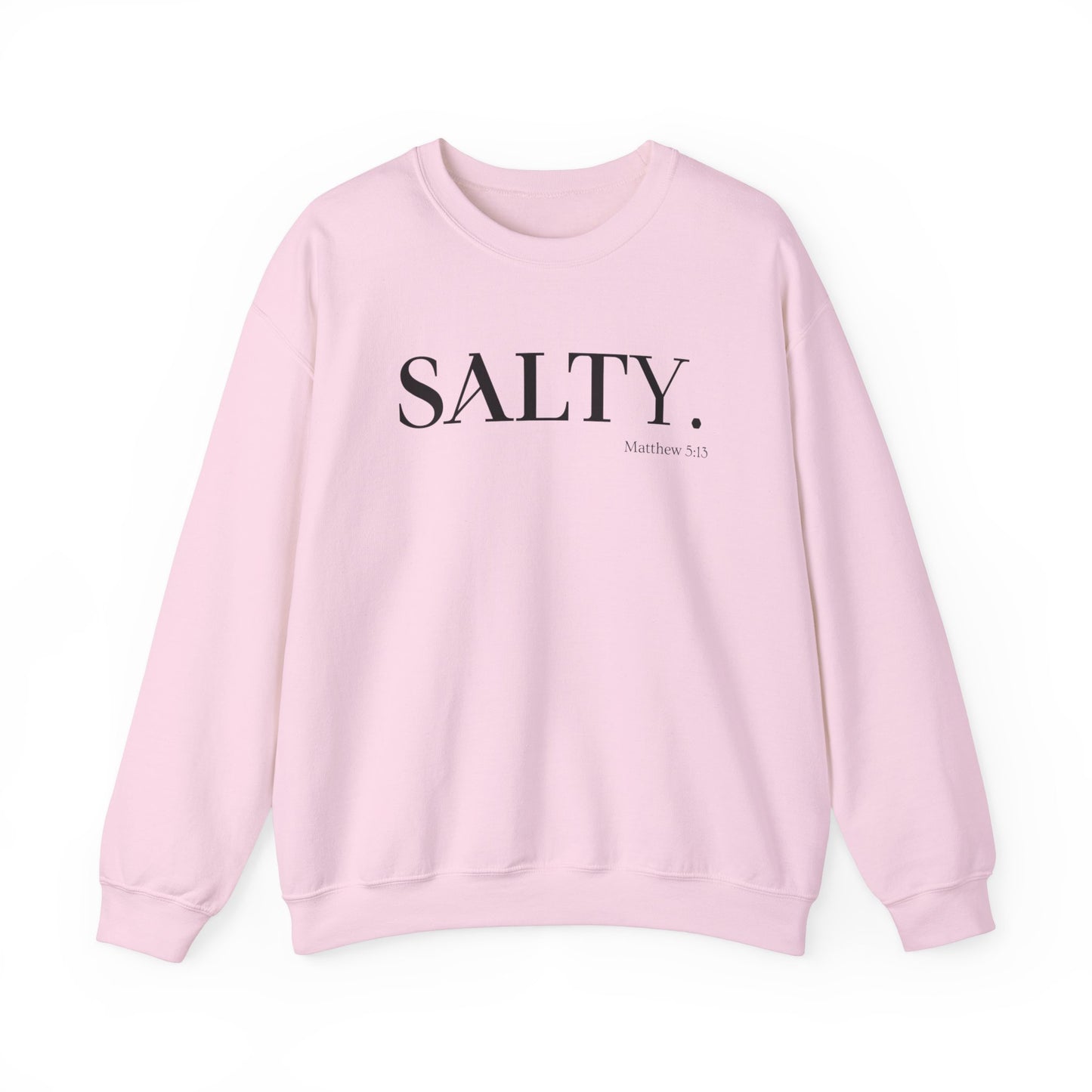 SALTY (Large Print) Unisex Heavy Blend™ Crewneck Christian Sweatshirt