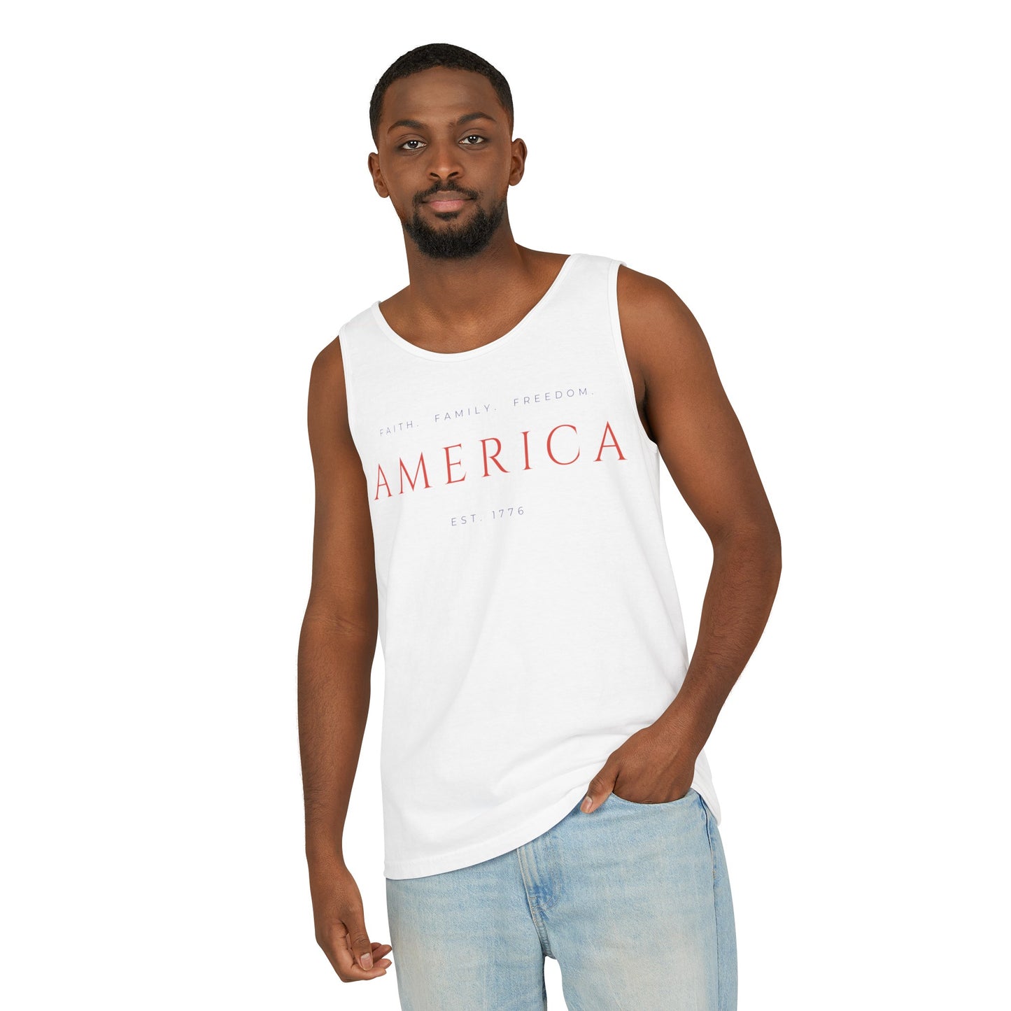 Faith Family Freedom Unisex Tank Top | Patriotic Clothing