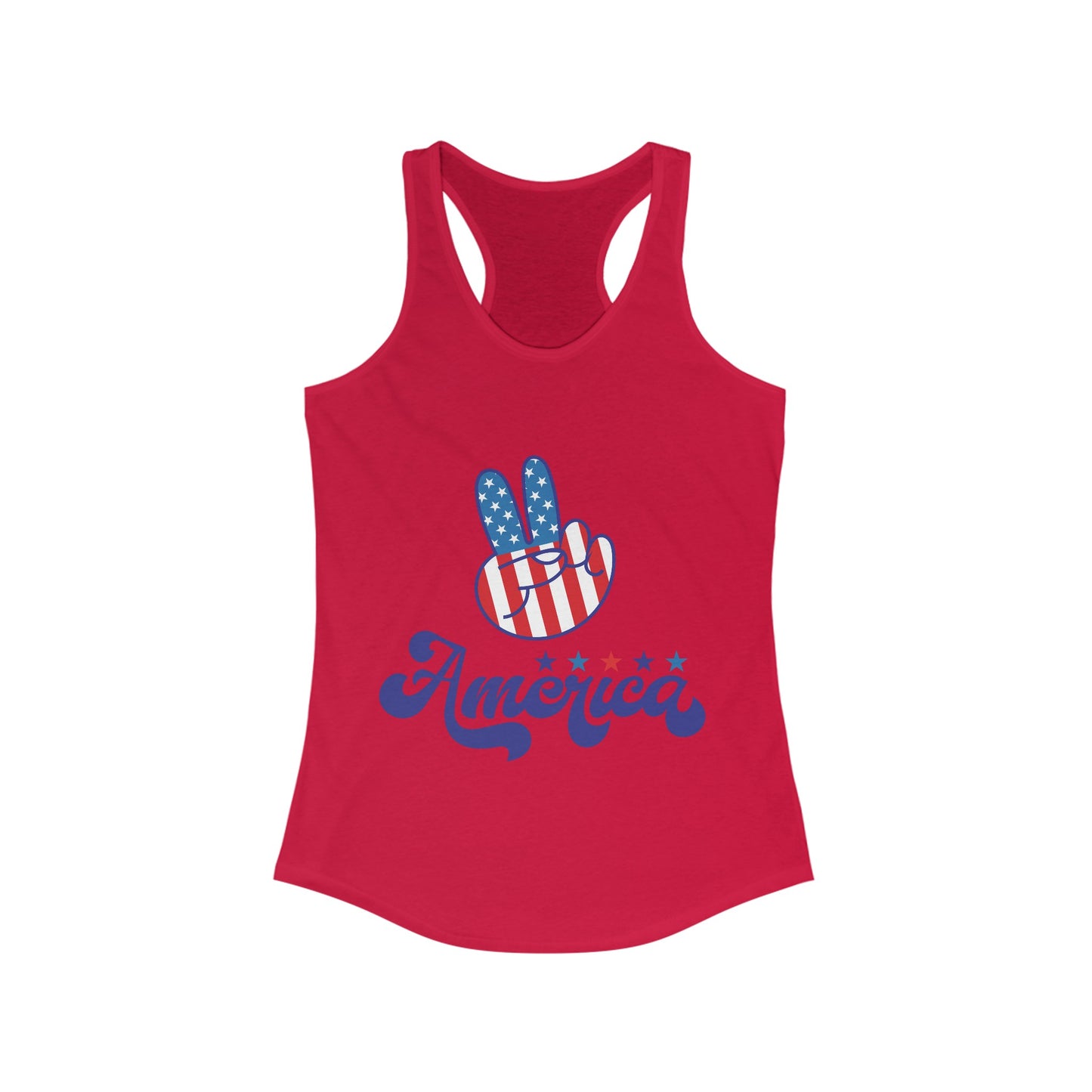 America Red, White, and Blue Women's Racerback Tank | Patriotic Apparel