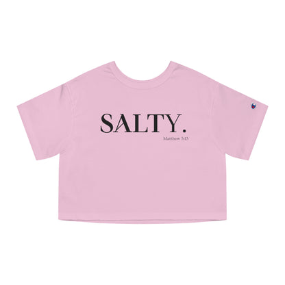 SALTY Women's Cropped Christian T-Shirt | Cute Workout Top