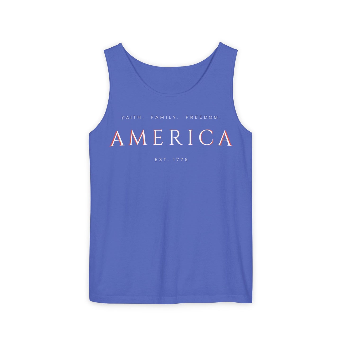 Faith Family Freedom Unisex Tank Top | Patriotic Clothing