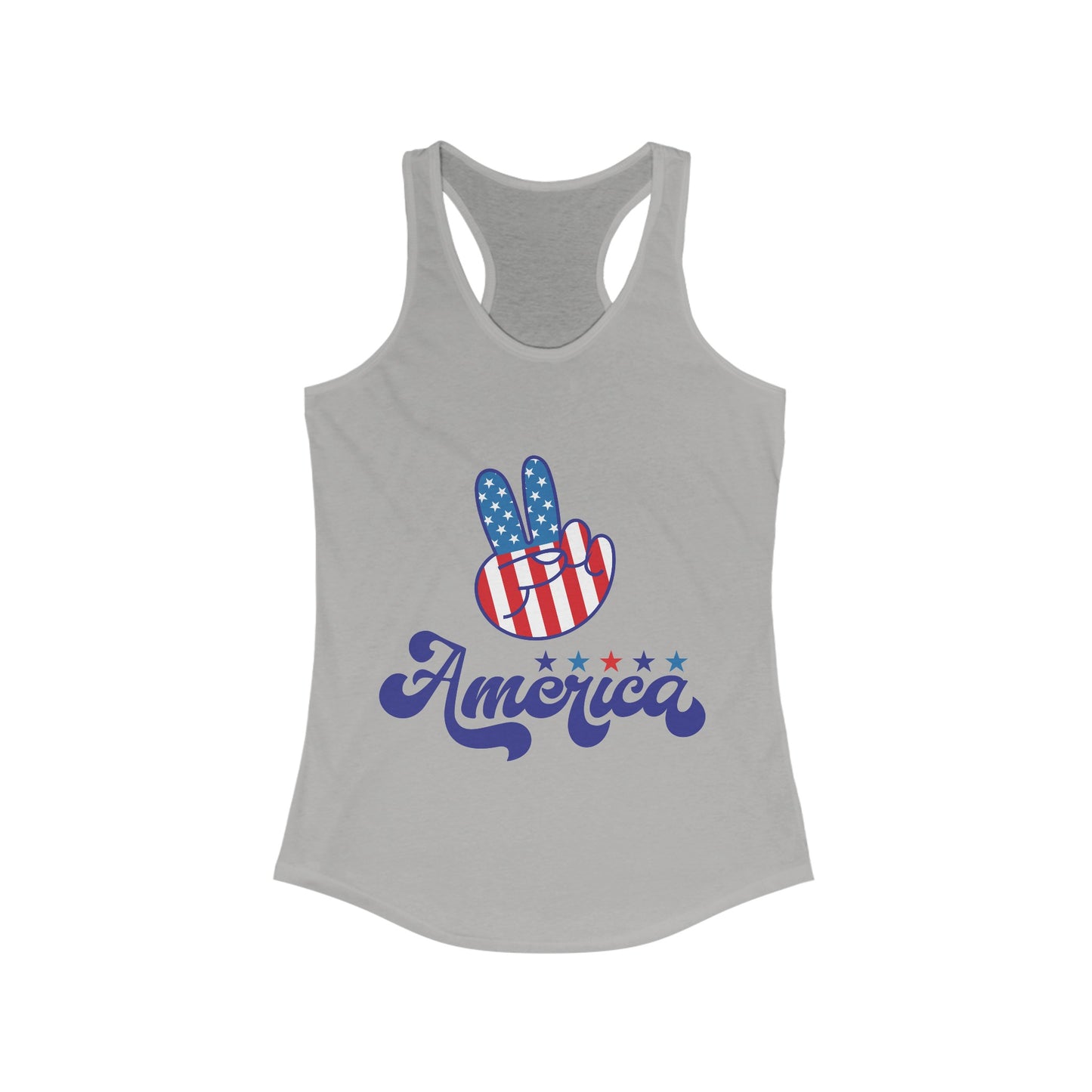 America Red, White, and Blue Women's Racerback Tank | Patriotic Apparel