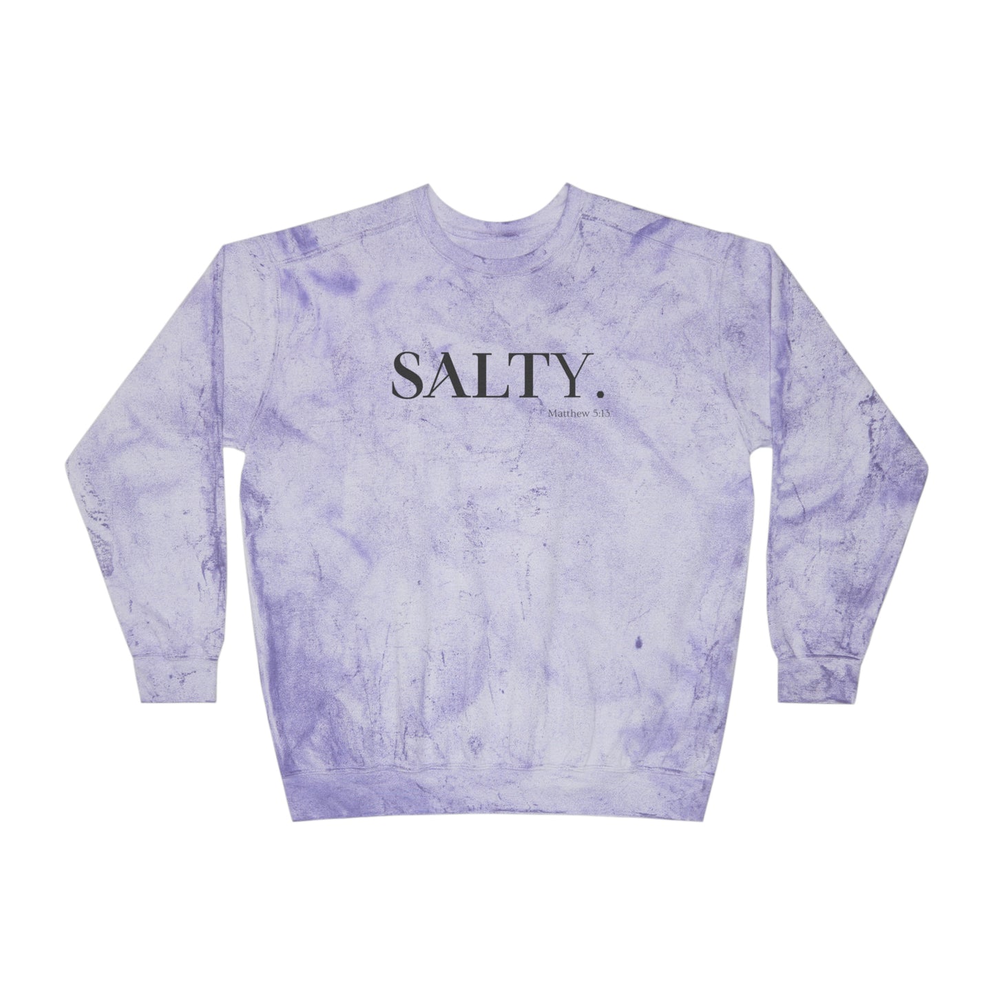 SALTY Unisex Color Blast Christian Crewneck Sweatshirt