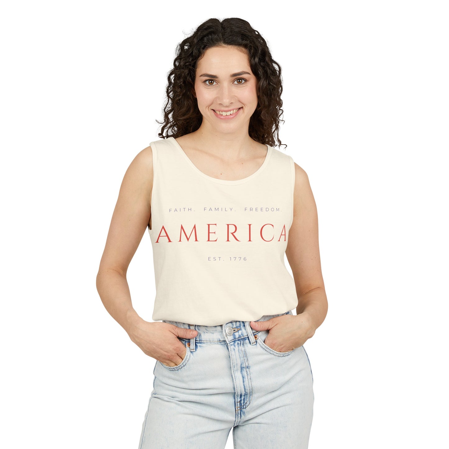 Faith Family Freedom Unisex Tank Top | Patriotic Clothing