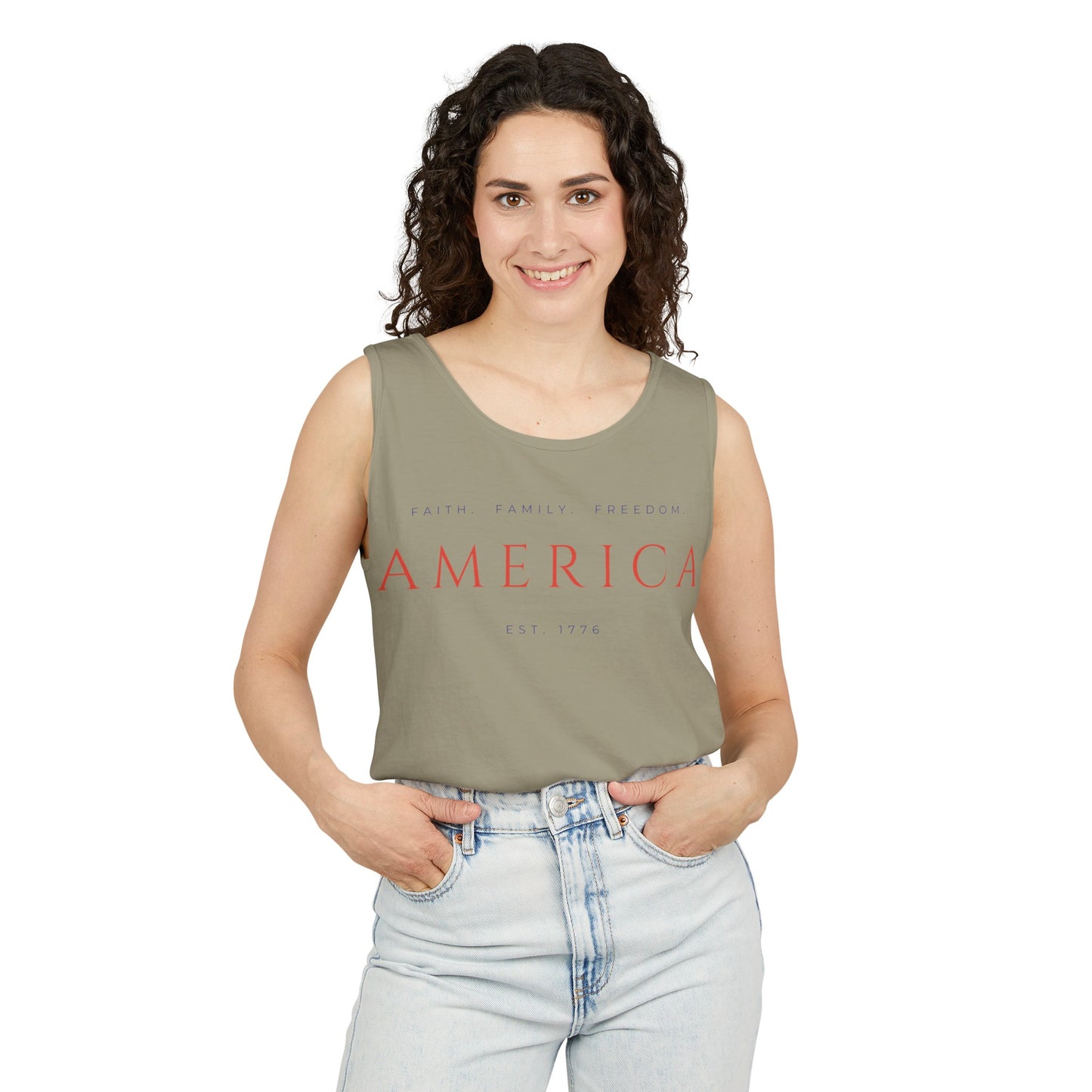 Faith Family Freedom Unisex Tank Top | Patriotic Clothing