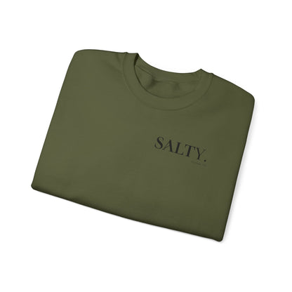 SALTY (Small Print) Unisex Heavy Blend™ Crewneck Christian Sweatshirt