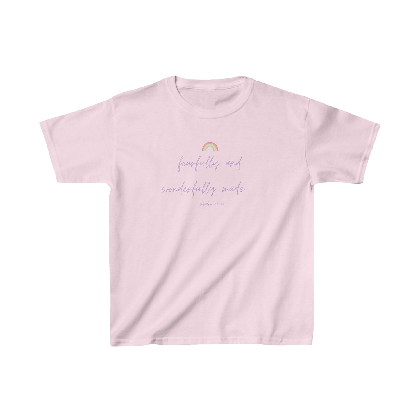 Kids' Christian Rainbow T-Shirt | Little Girls Heavy Cotton™ Rainbow Tee