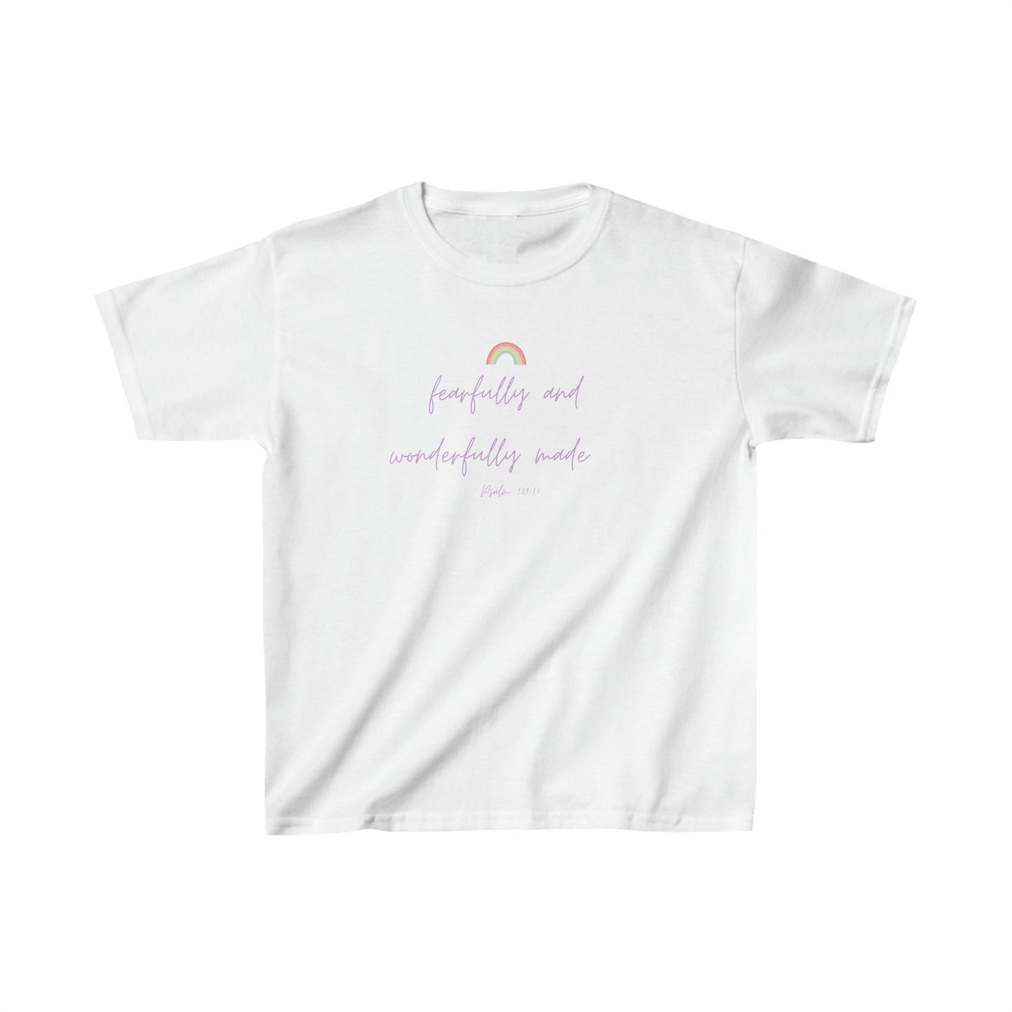 Kids' Christian Rainbow T-Shirt | Little Girls Heavy Cotton™ Rainbow Tee