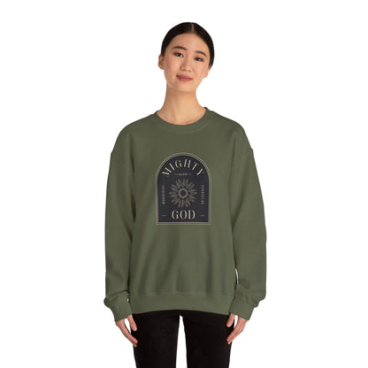 Christian Unisex Sweatshirt - Isaiah 9:6 Mighty God Design | Cozy Winter Apparel