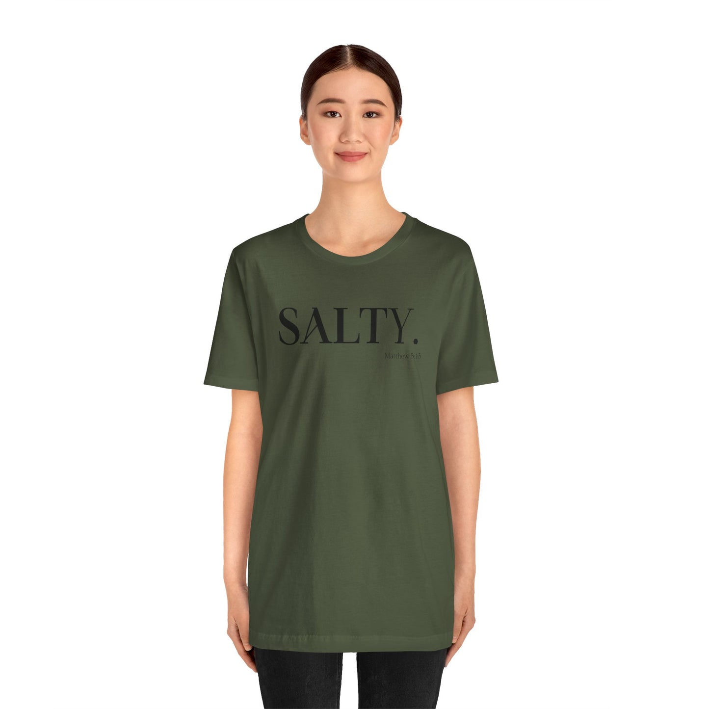 SALTY Unisex Super Soft Short Sleeve Tee | Bible Verse T-Shirt