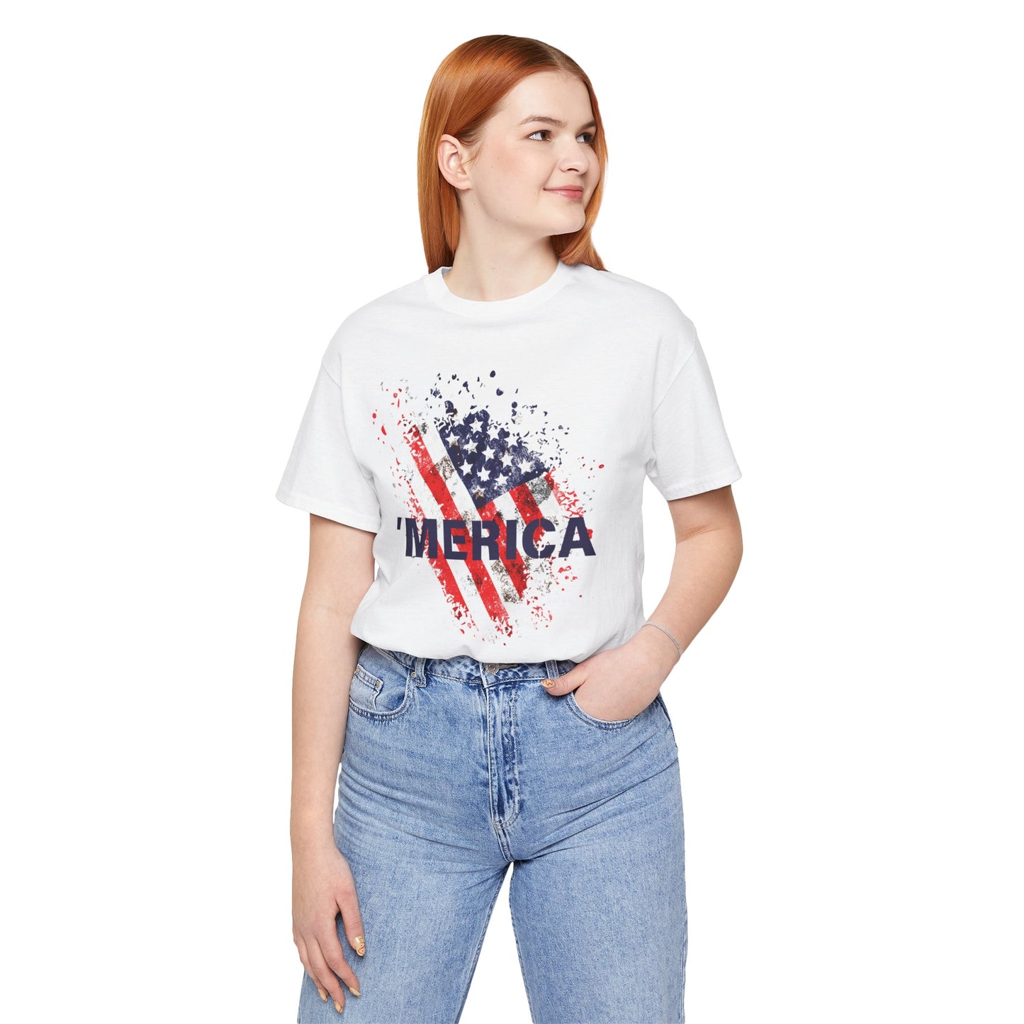 'MERICA Star Spangled Unisex T-Shirt | Patriotic Apparel