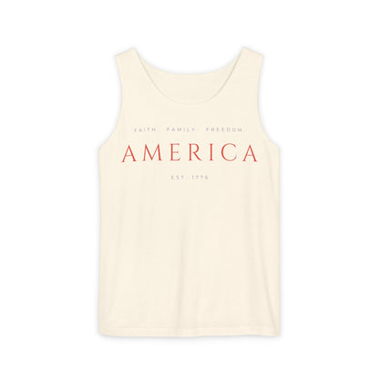 Faith Family Freedom Unisex Tank Top | Patriotic Clothing