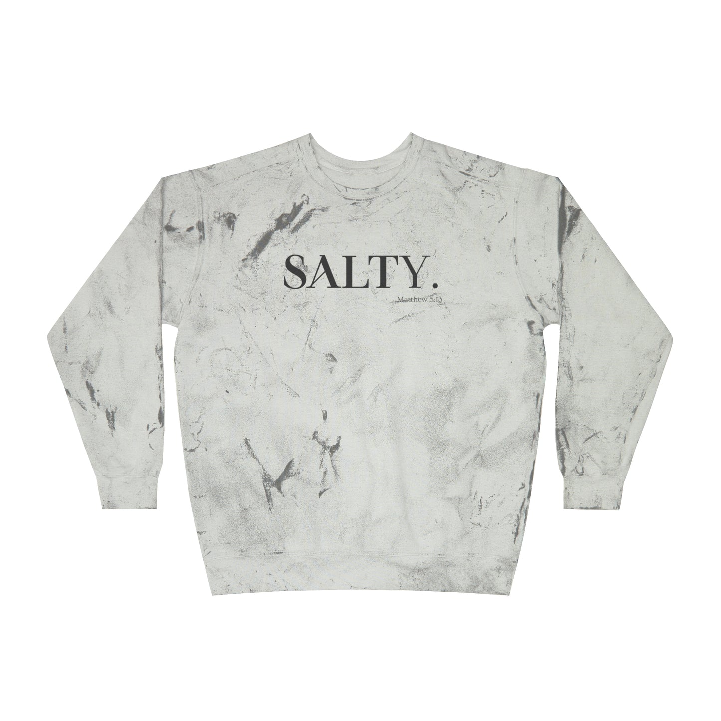 SALTY Unisex Color Blast Christian Crewneck Sweatshirt