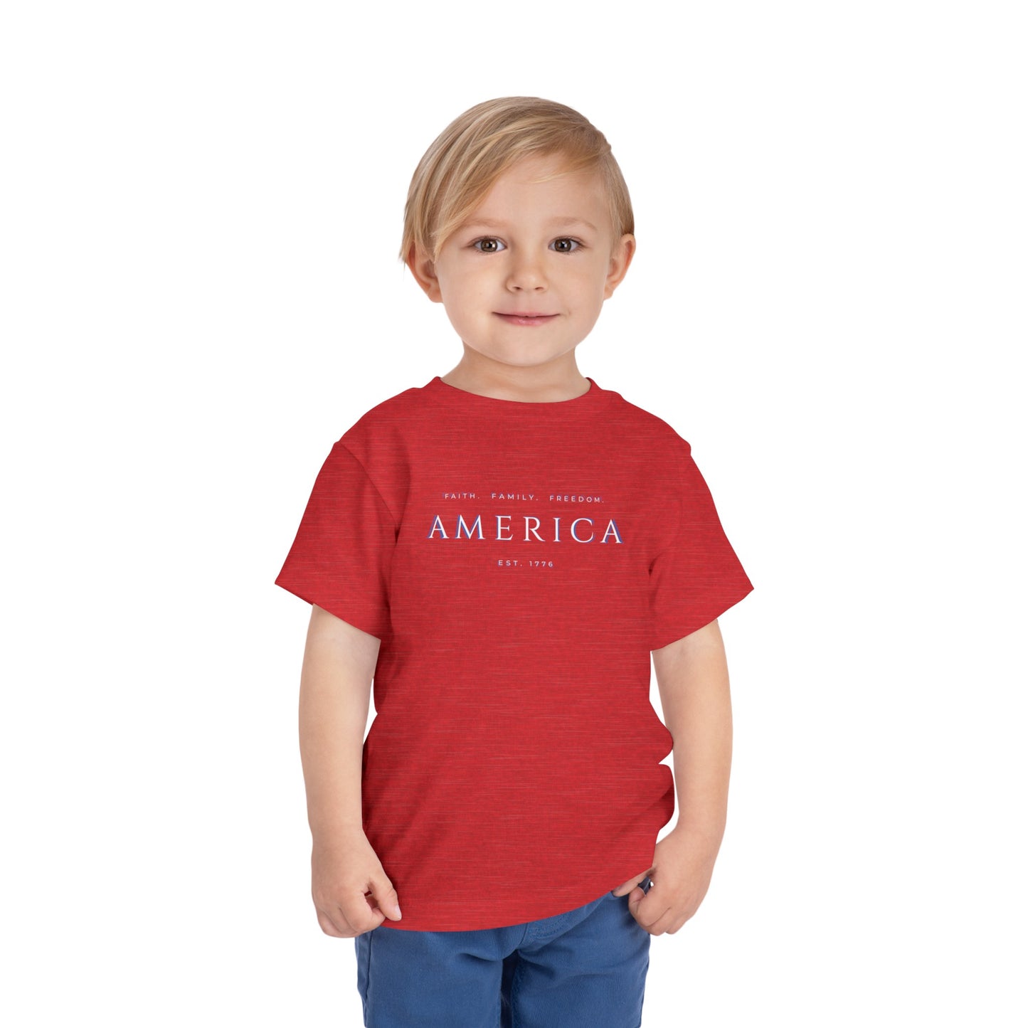 Faith Family Freedom Toddler T-Shirt | Patriotic Clothing