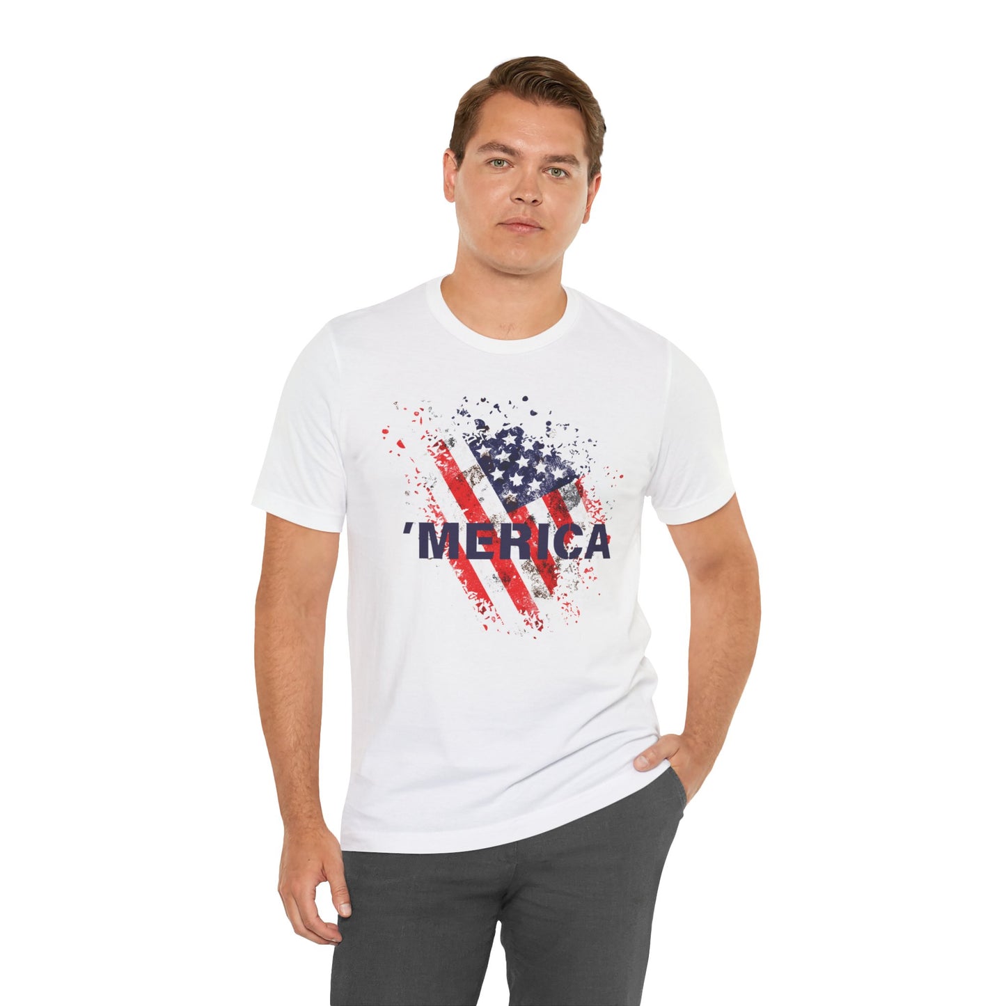 'MERICA Star Spangled Unisex T-Shirt | Patriotic Apparel