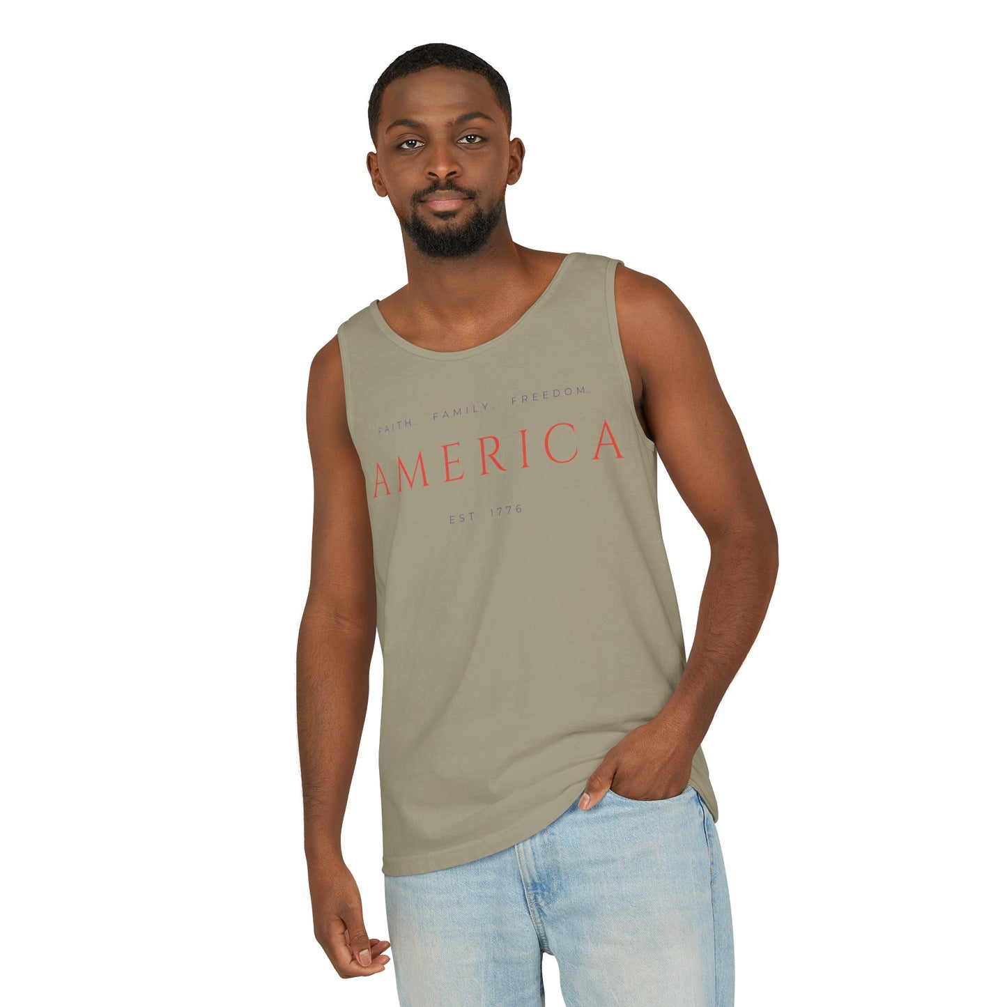 Faith Family Freedom Unisex Tank Top | Patriotic Clothing