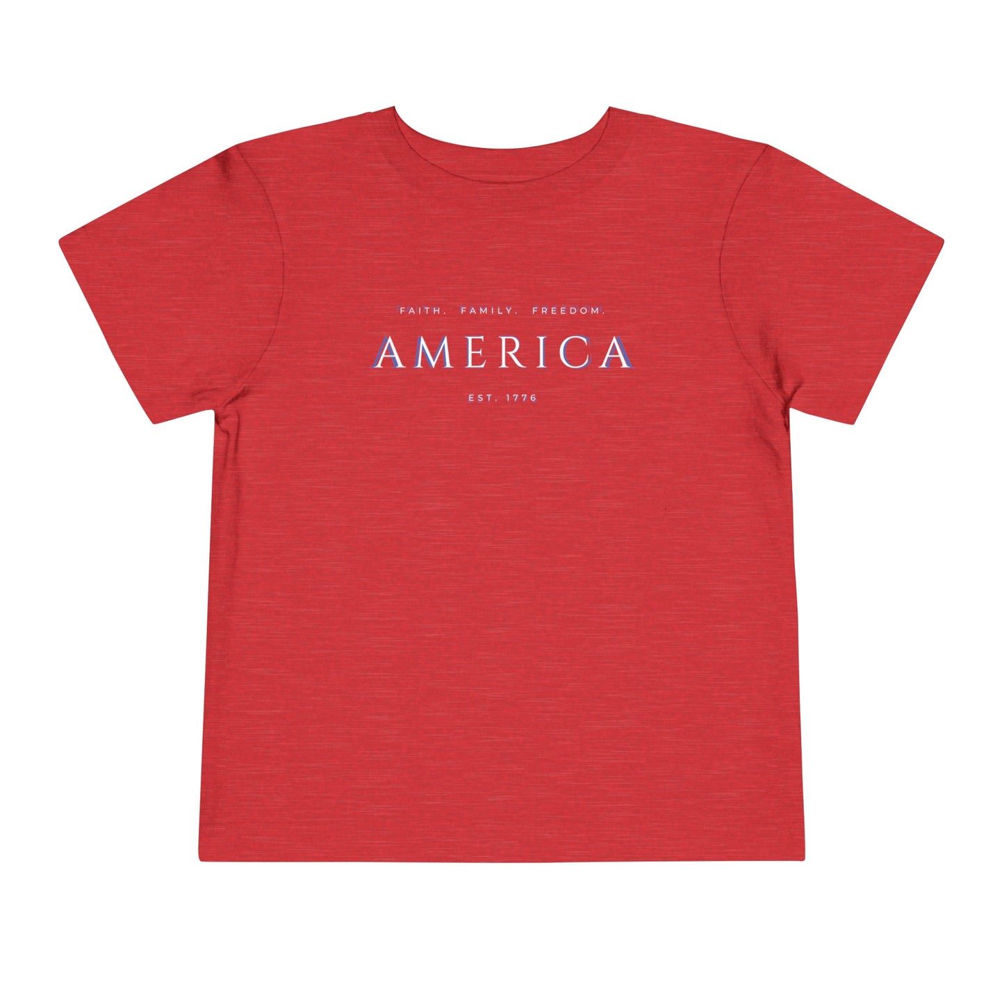 Faith Family Freedom Toddler T-Shirt | Patriotic Clothing