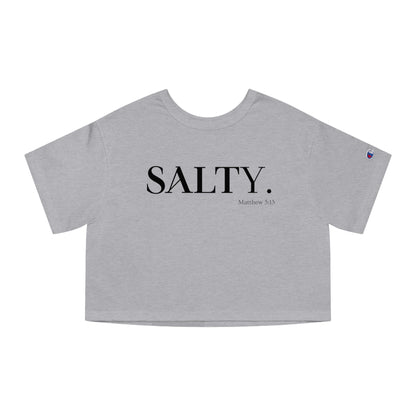 SALTY Women's Cropped Christian T-Shirt | Cute Workout Top