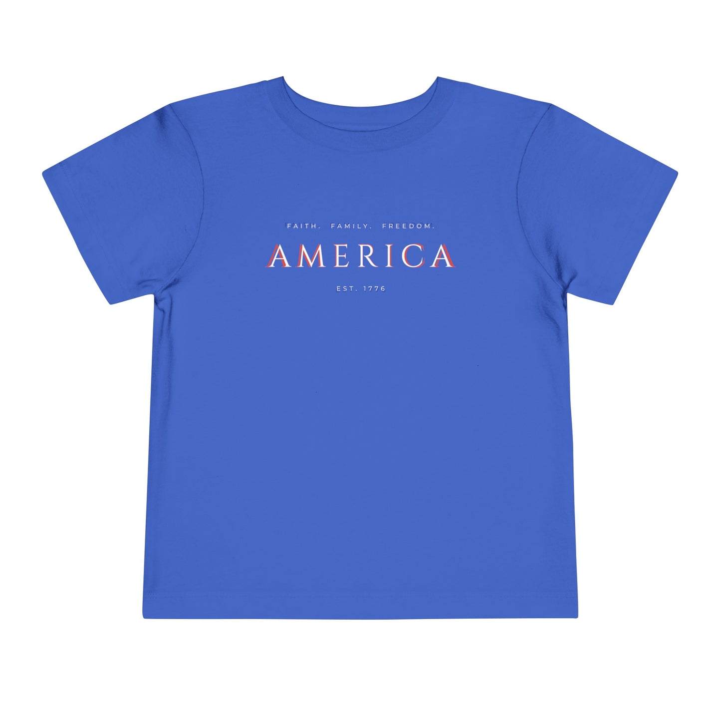 Faith Family Freedom Toddler T-Shirt | Patriotic Clothing