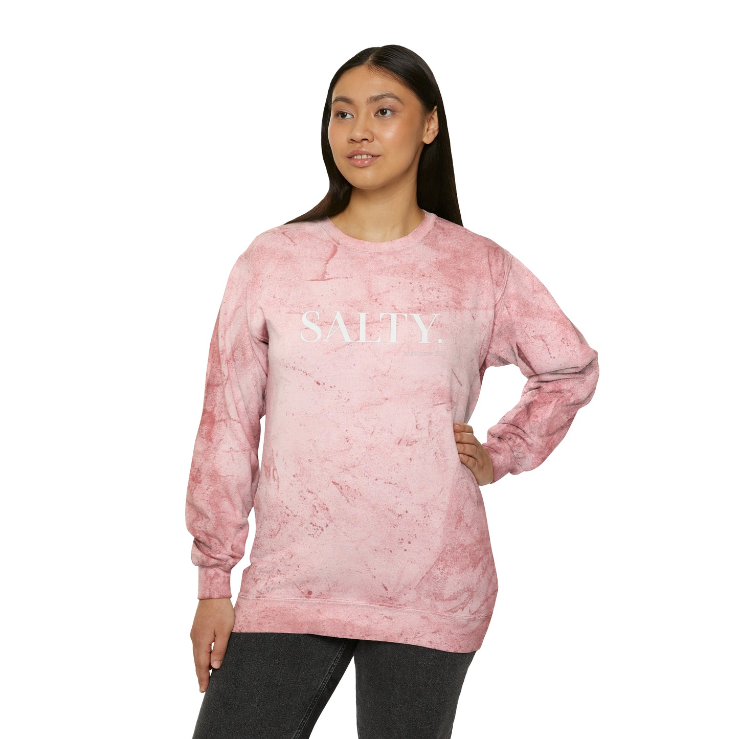 SALTY Unisex Color Blast Christian Crewneck Sweatshirt