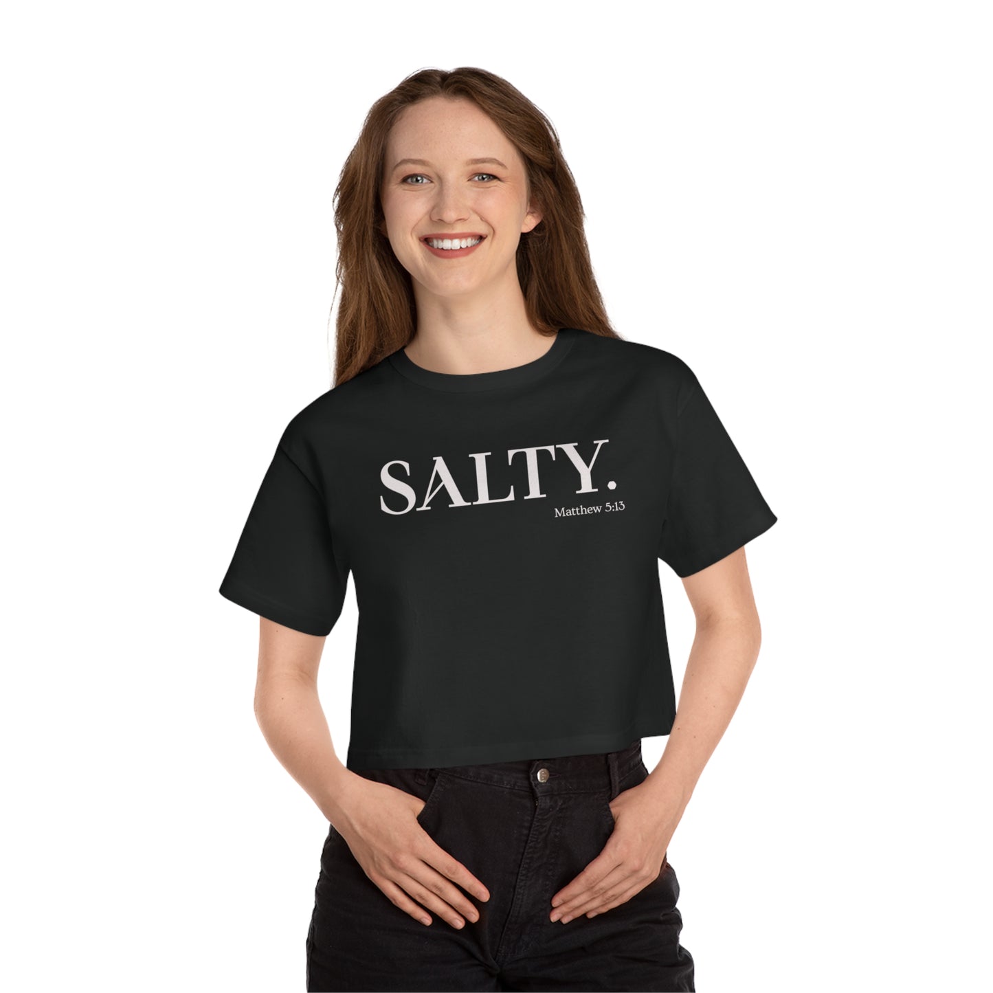 SALTY Women's Cropped Christian T-Shirt