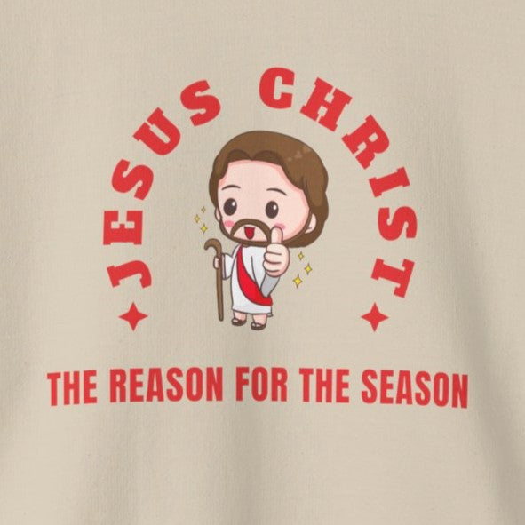 Religious Christmas Sweatshirt - Jesus Christ the Reason for the Season | Funny Christmas Apparel