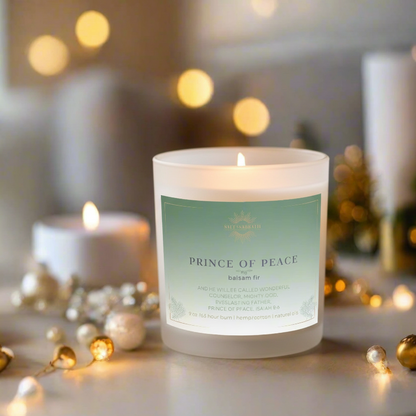 Balsam Fir Christmas Tree Candle | Non-Toxic, Long Burning Candle Hand Poured in the USA | Prince of Peace | Christmas Candle