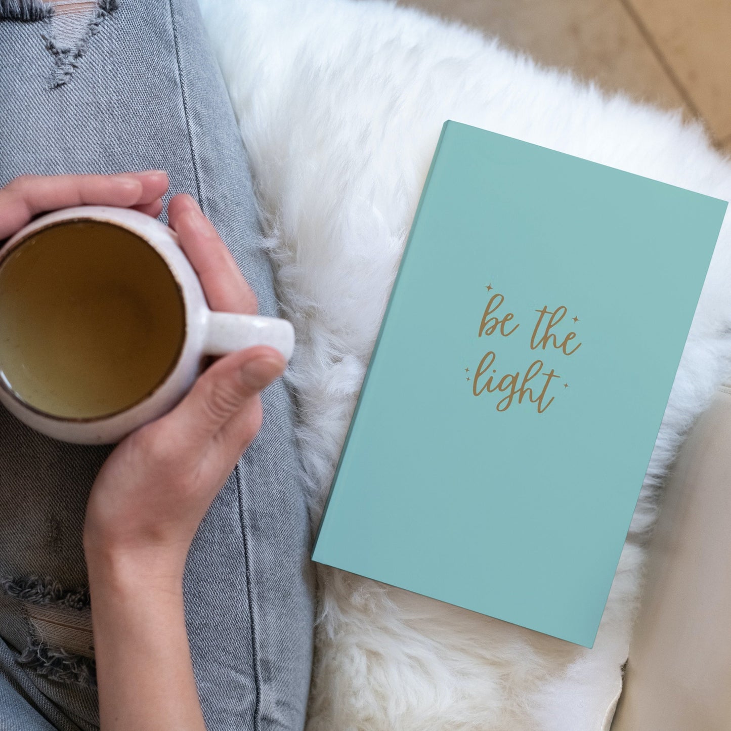 Be the Light Christian Journal w/ Scripture | 6 x 9 Inches | Christmas Gifts under $10