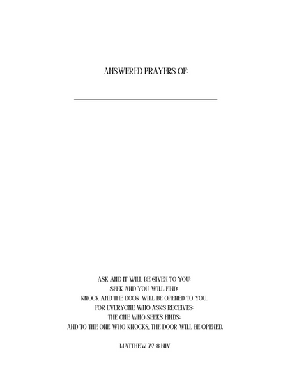 Men’s Answered Prayer Legacy Journal | A Lifelong Record of Answered Prayers | Gift for Him | Hardcover 8.25 x 11 Inches