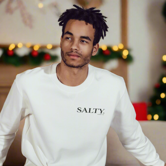 SALTY (Small Print) Unisex Heavy Blend™ Crewneck Christian Sweatshirt