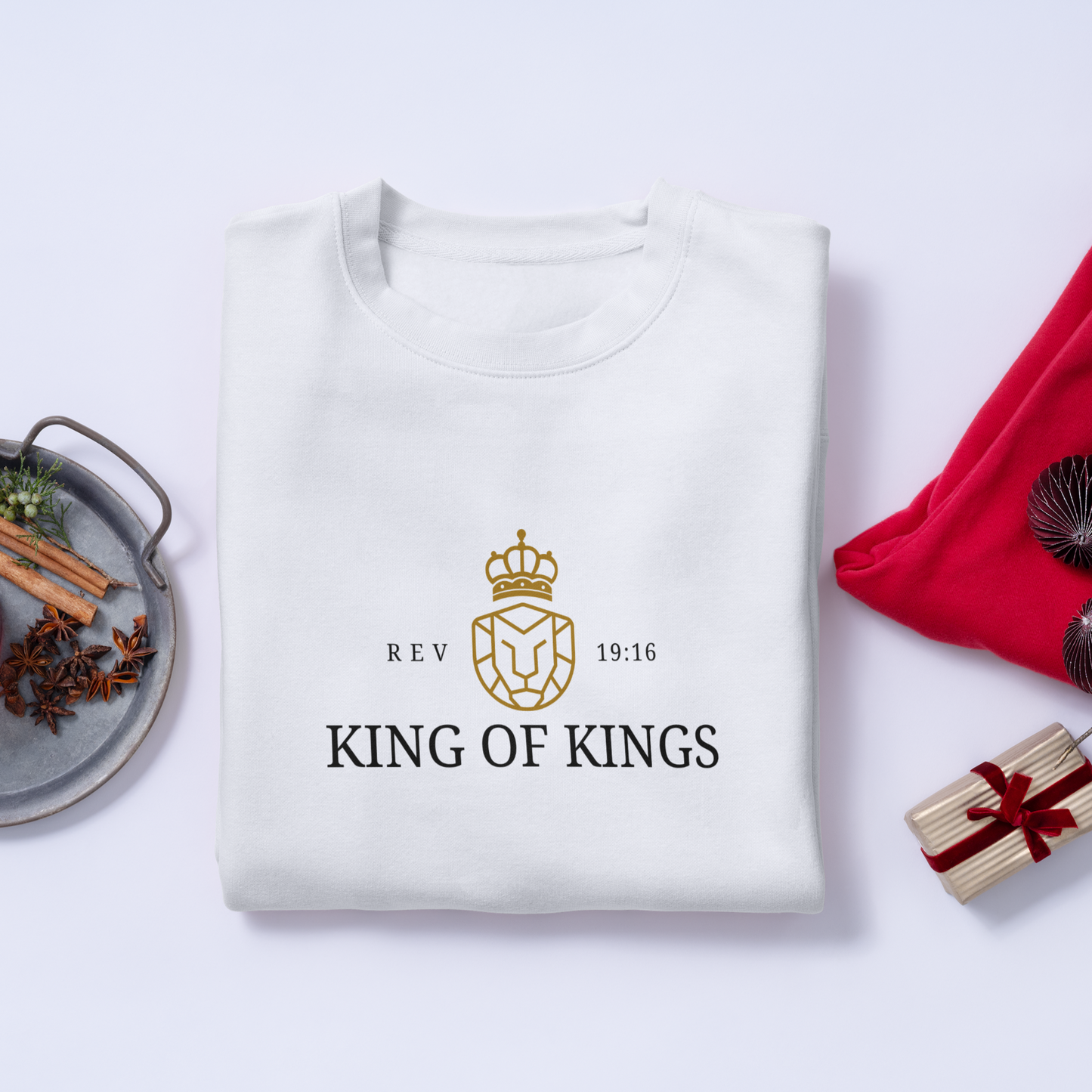 King of Kings Christian Christmas Sweatshirt | Christmas Apparel for Him