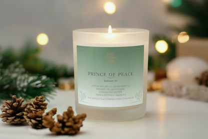 Balsam Fir Christmas Tree Candle | Non-Toxic, Long Burning Candle Hand Poured in the USA | Prince of Peace | Christmas Candle