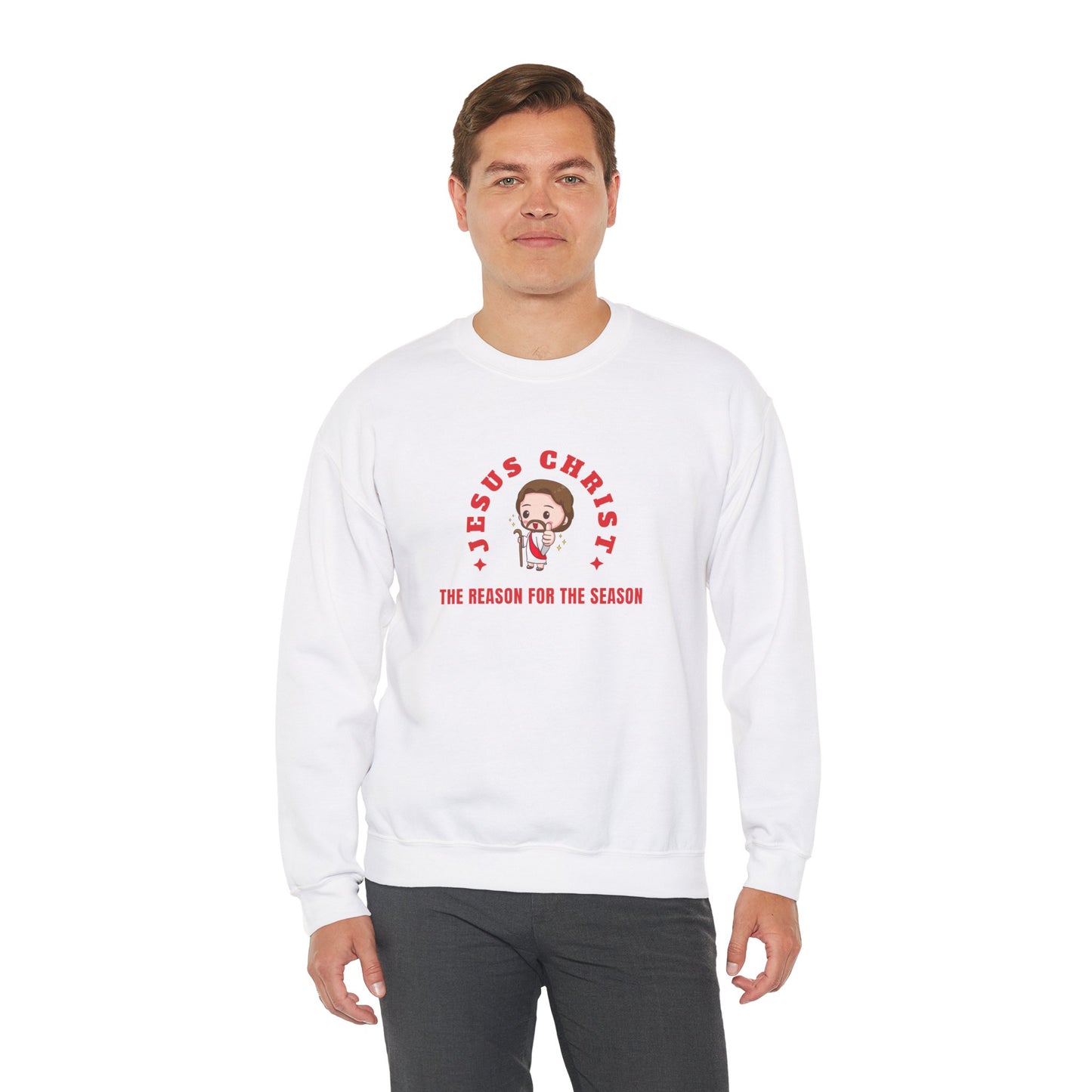 Religious Christmas Sweatshirt - Jesus Christ the Reason for the Season | Funny Christmas Apparel