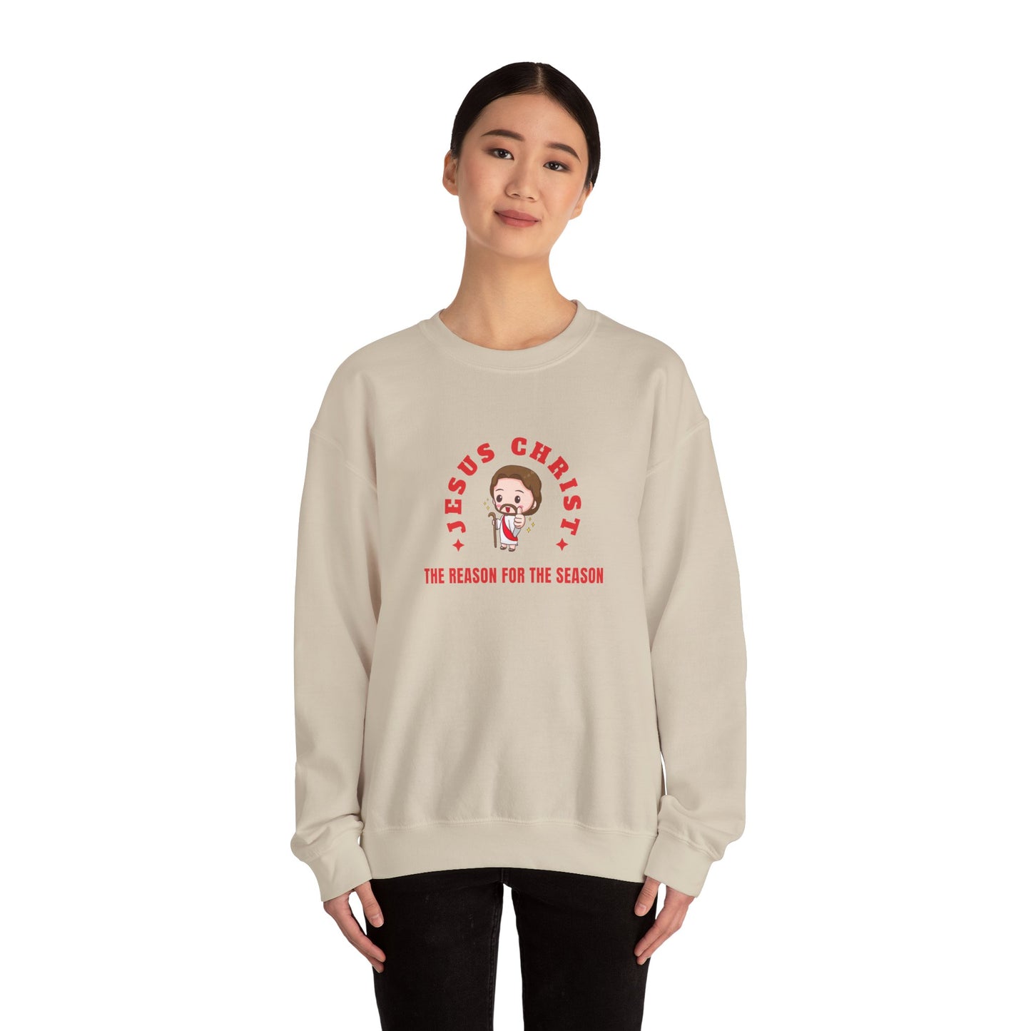 Religious Christmas Sweatshirt - Jesus Christ the Reason for the Season | Funny Christmas Apparel