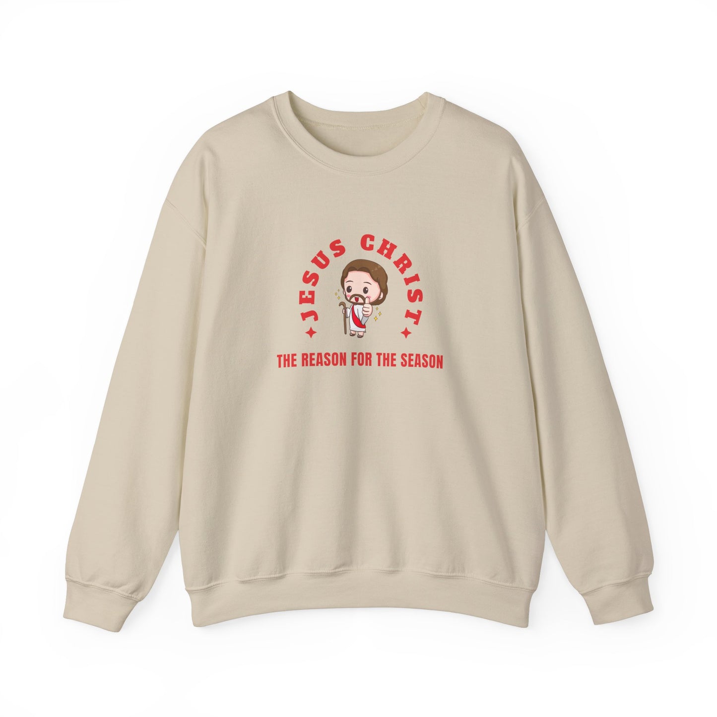 Religious Christmas Sweatshirt - Jesus Christ the Reason for the Season | Funny Christmas Apparel