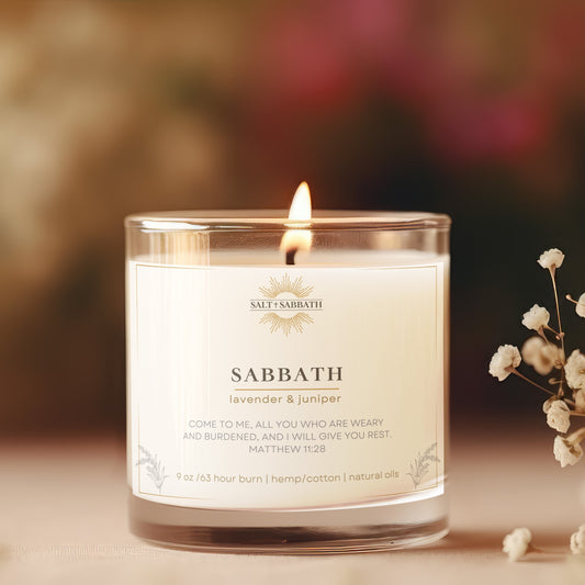 Salt + Sabbath Candles Salt + Sabbath Clean Candles Inspired by the