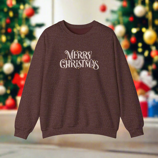 Merry Christmas Crewneck Sweatshirt | Classic Chirstmas Apparel