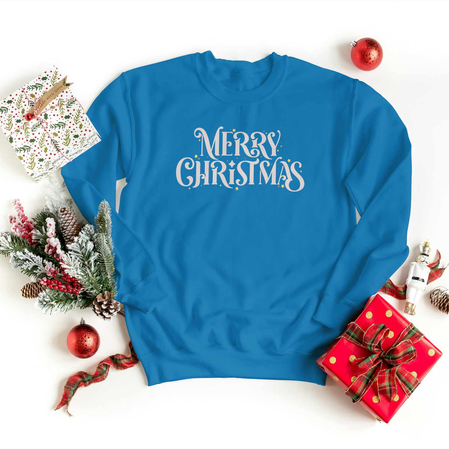 Merry Christmas Crewneck Sweatshirt | Classic Chirstmas Apparel