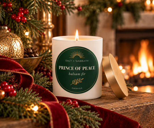 Balsam Fir Christmas Tree Candle | Non-Toxic, Long Burning Candle Hand Poured in the USA | Prince of Peace | Christmas Candle