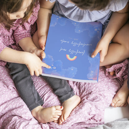 Fearfully and Wonderfully Made Children's Notebook with Butterflies & Rainbows | 8.5 x 11 Inches | Kids' Gifts under $15