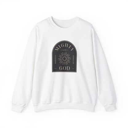 Christian Unisex Sweatshirt - Isaiah 9:6 Mighty God Design | Cozy Winter Apparel